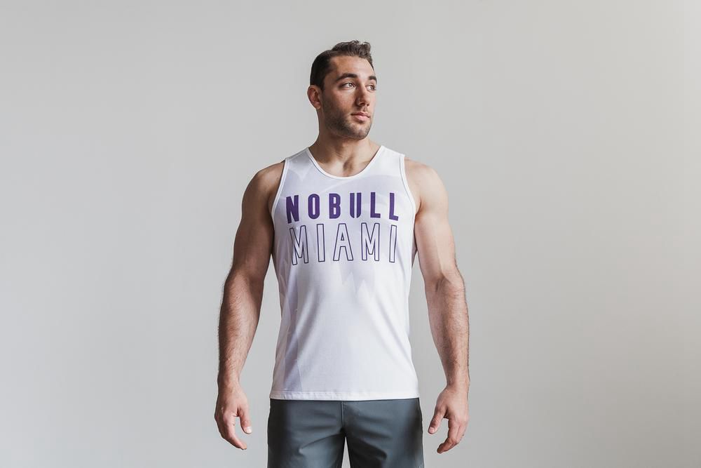 Débardeurs NOBULL Homme Violette - NOBULL (Miami Palm),France (8604-QYMUN)